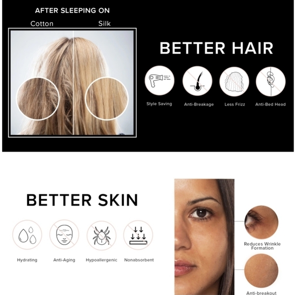 NIGHT 100% Mulberry Silk Pillowcase - Picture 8 of 11